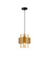 Vinoti Cylindrical Pendant Ceiling Light Gold Amber-1