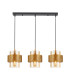 Vinoti Bar Pendant Ceiling Light Gold Amber 3xE27-1