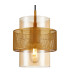 Vinoti Cylindrical Pendant Ceiling Light Gold Amber-2