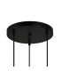 Zulo Cluster Pendant Ceiling Light Black 3xE27-3