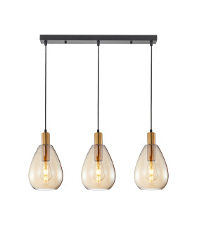 Zulo Bar Pendant Ceiling Light Brass 3xE27-1