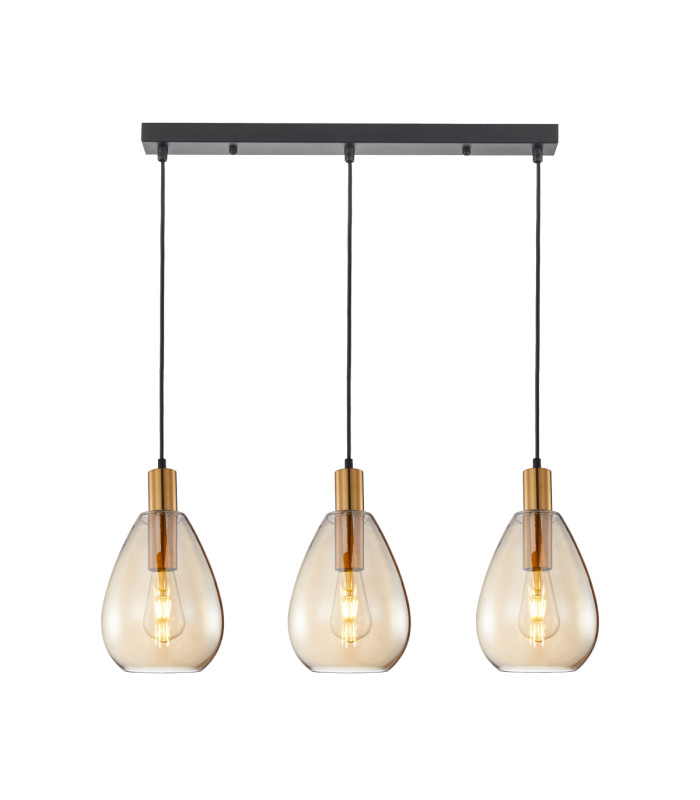 Zulo Bar Pendant Ceiling Light Brass 3xE27-1