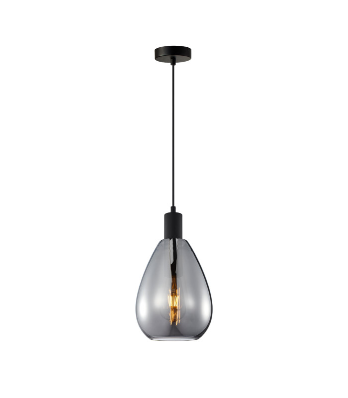 Zulo Teardrop Dome Pendant Ceiling Light Black-1