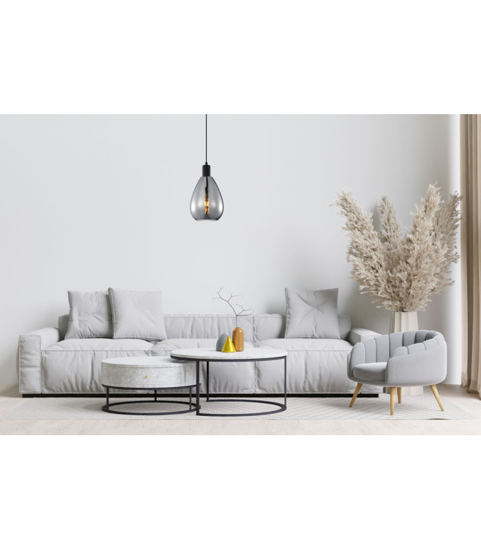 Zulo Teardrop Dome Pendant Ceiling Light Black-5
