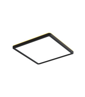 Aleria 30cm Flush Ceiling Light Black Front 2800/4000/6000K-1