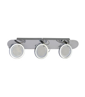 Alessio LED Semi Flush Ceiling Light Chrome 3000K Warm White 3xLED-1