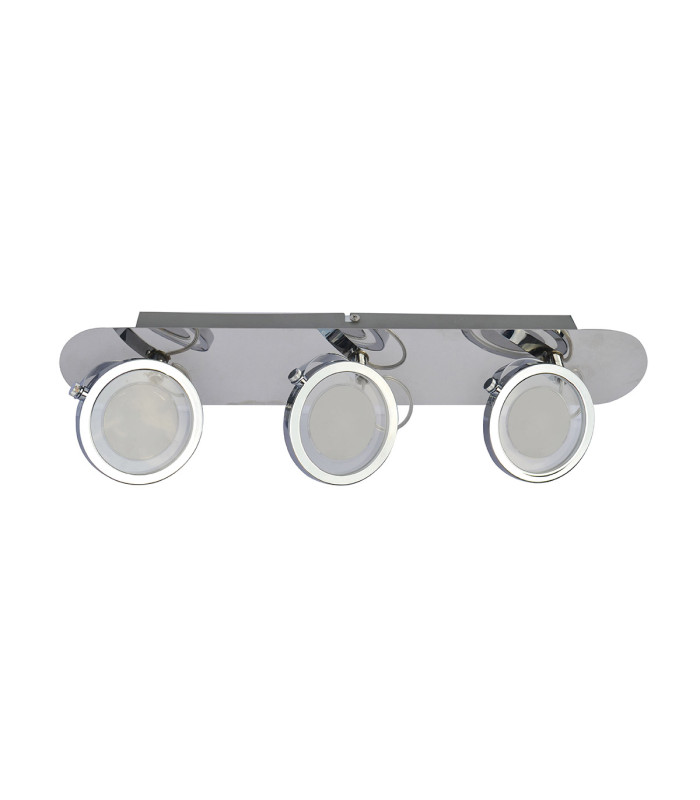 Alessio LED Semi Flush Ceiling Light Chrome 3000K Warm White 3xLED-1