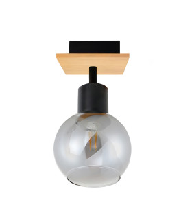 Barel Single Spotlight Black Wooden-2