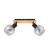 Barel Twin Ceiling Spotlight Black Wooden 2xE27-1