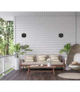 Bari Outdoor Up Down Wall Lamp Black 4000K Neutral White 2xLED IP54-5