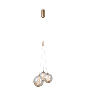 Butero Cluster Pendant Ceiling Light Gold 3000K Warm White 3xLED-1