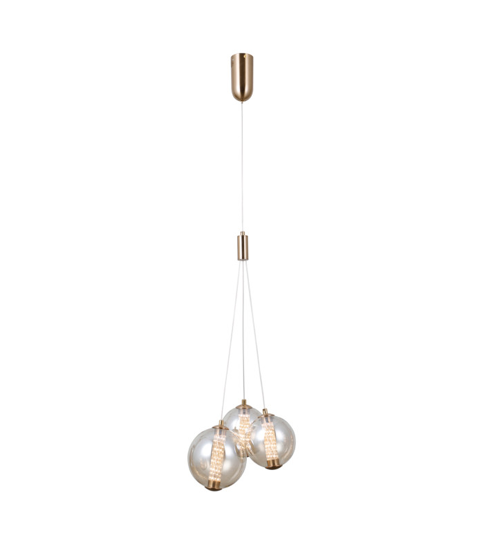 Butero Cluster Pendant Ceiling Light Gold 3000K Warm White 3xLED-1