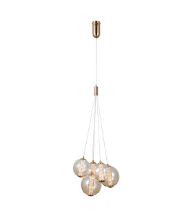 Butero Cluster Pendant Ceiling Light Gold 3000K Warm White 5xLED-1
