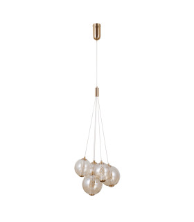Butero Cluster Pendant Ceiling Light Gold 3000K Warm White 5xLED-2