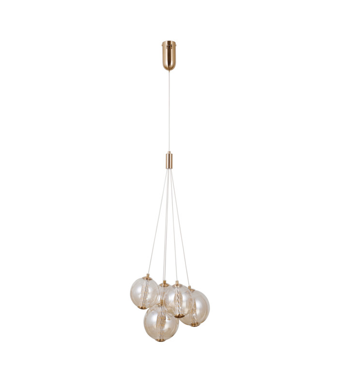 Butero Cluster Pendant Ceiling Light Gold 3000K Warm White 5xLED-2