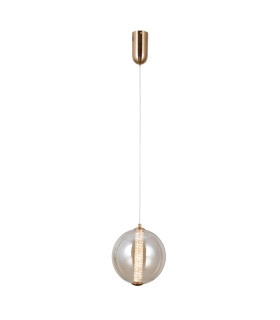 Butero 20cm Globe Pendant Ceiling Light Gold 3000K Warm White-1