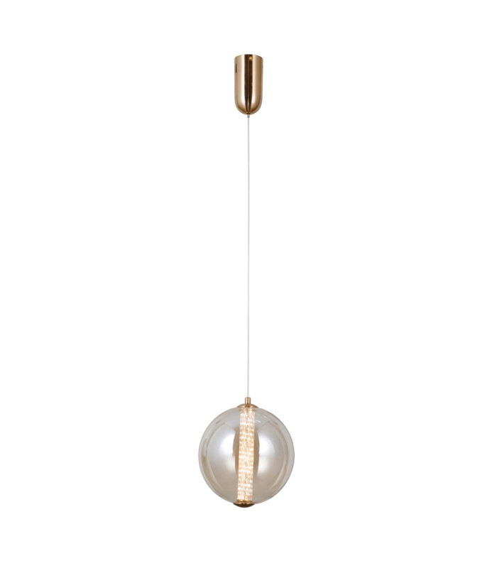 Butero 20cm Globe Pendant Ceiling Light Gold 3000K Warm White-1