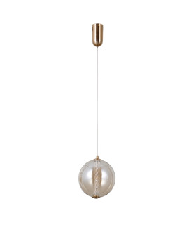 Butero 20cm Globe Pendant Ceiling Light Gold 3000K Warm White-2