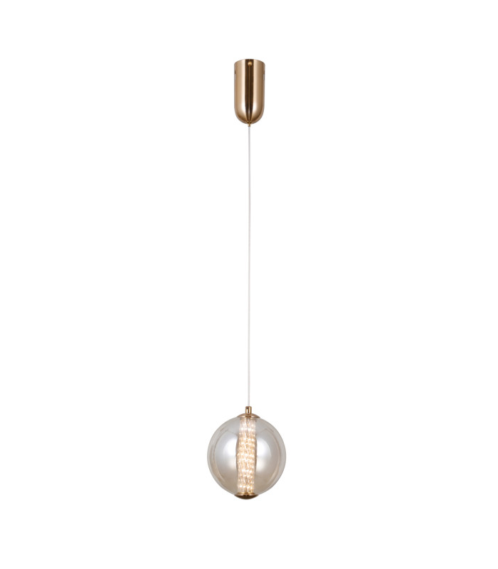 Butero 15cm Globe Pendant Ceiling Light Gold 3000K Warm White-1