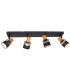 Coletta Ceiling Spotlight Bar Black Wood Fabric 4xE14-1