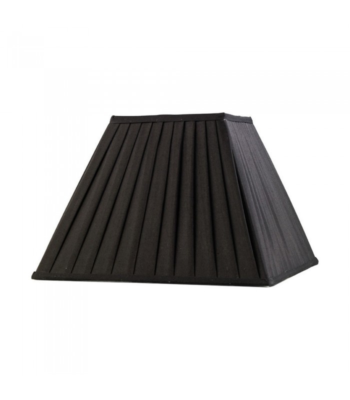 Square Pleated Fabric Shade Black 175, 350mm x 250mm - 1