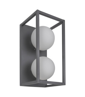 Daisy Globe Wall Lights Grey 2xG9-1