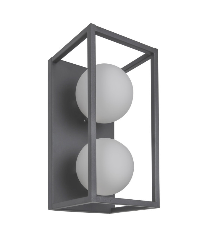 Daisy Globe Wall Lights Grey 2xG9-1