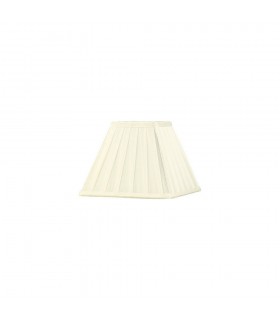 Square Pleated Fabric Shade Ivory 100, 200mm x 156mm - 1
