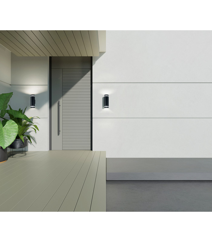 Fondo Outdoor Up Down Wall Lamp Black 4000K Neutral White 2xLED IP54-5