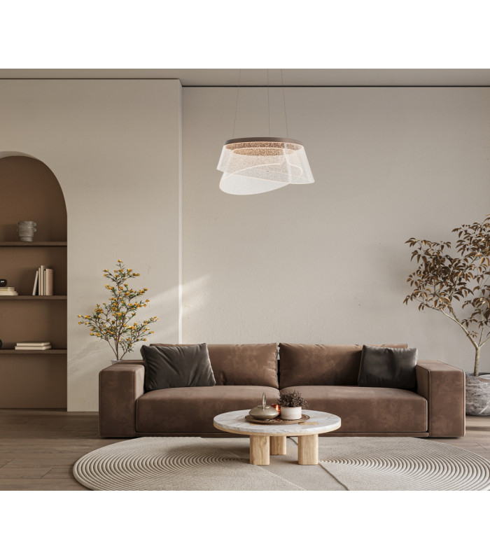 Foren LED Pendant Ceiling Light Brown 3000K Warm White-5