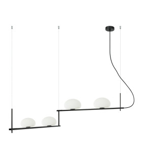 Kernio Bar Pendant Ceiling Light Black 4xG9-1
