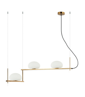 Kernio Bar Pendant Ceiling Light Brass 3xG9-1