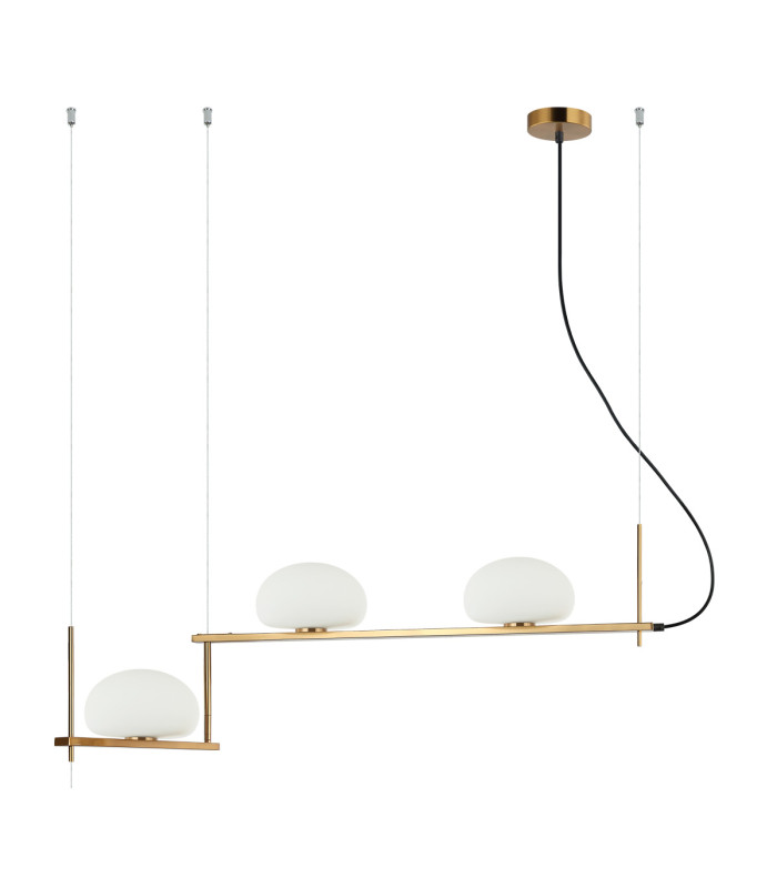 Kernio Bar Pendant Ceiling Light Brass 3xG9-1
