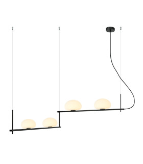 Kernio Bar Pendant Ceiling Light Black 4xG9-4