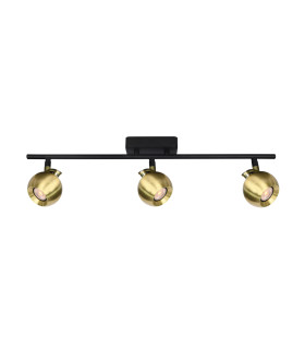 Lafin Ceiling Spotlight Bar Black Brass 3xGU10-1