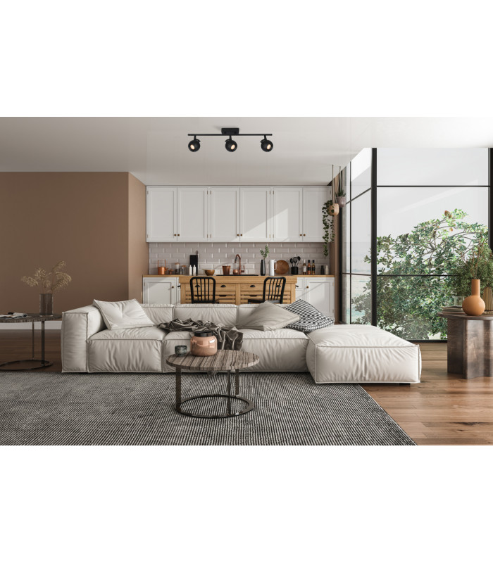 Lafin Ceiling Spotlight Bar Black 3xGU10-5