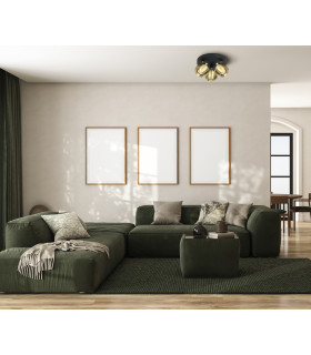 Lafin Ceiling Spotlight Bar Black Brass 3xGU10-5
