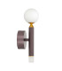 Laon Globe Wall Lights Brown Gold 3000K Warm White-1