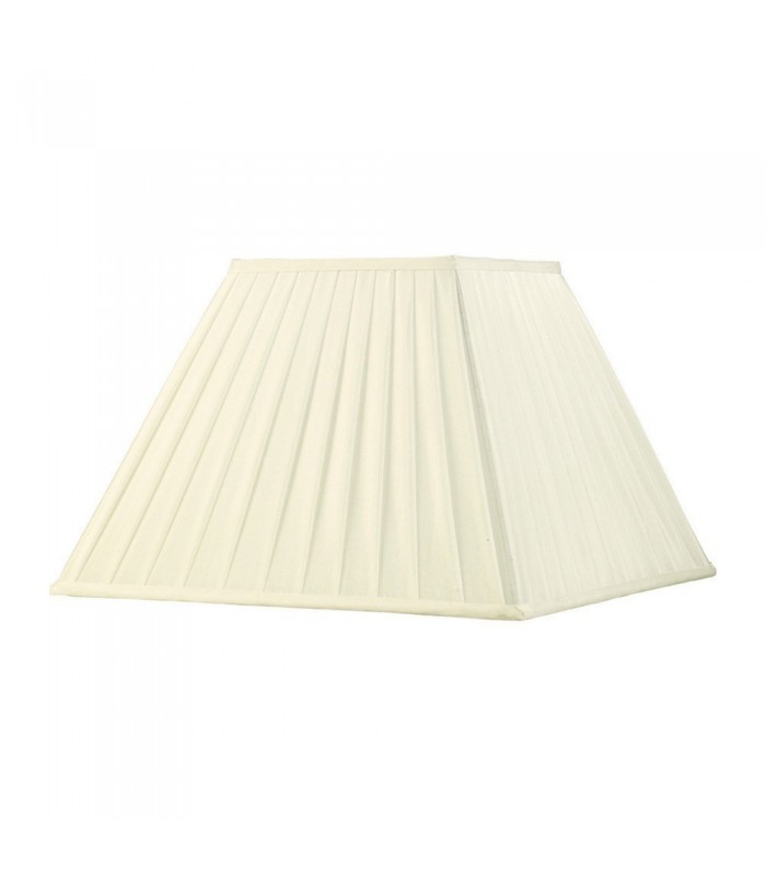 Square Pleated Fabric Shade Ivory 200, 400mm x 275mm - 1