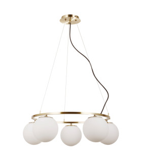 Larosa Globe Pendant Ceiling Light Gold 5xE27-1