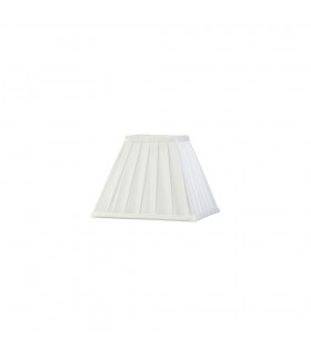 Square Pleated Fabric Shade White 100, 200mm x 156mm - 1