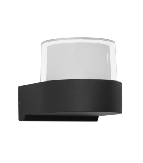 Marti Round Outdoor Modern Wall Lamp Black 3000K Warm White IP54-1
