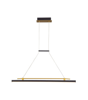 Merlot Large LED Pendant Ceiling Light Black Gold 3000K Warm White-1