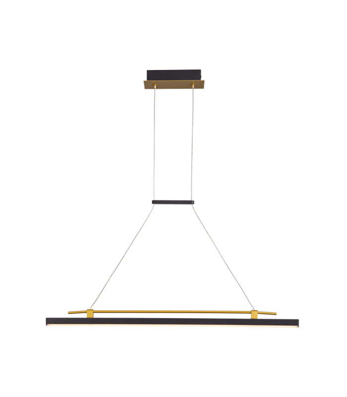 Merlot Large LED Pendant Ceiling Light Black Gold 3000K Warm White-1