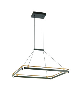 Merlot Small LED Pendant Ceiling Light Black Gold 3000K Warm White-1