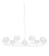 Miranda Multi Arm Pendant Ceiling Light White 3000K Warm White 9xLED-1