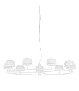 Miranda Multi Arm Pendant Ceiling Light White 3000K Warm White 9xLED-1