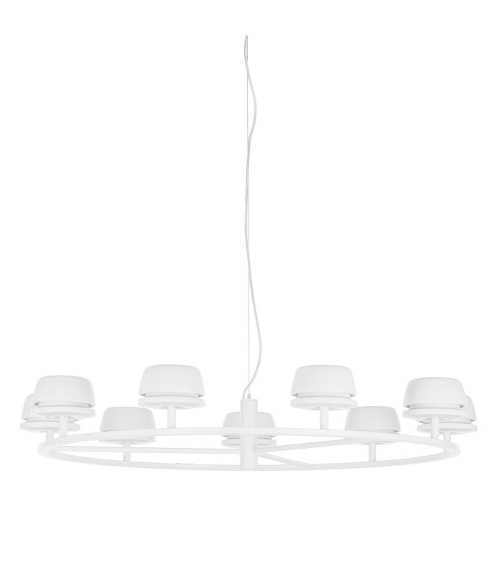 Miranda Multi Arm Pendant Ceiling Light White 3000K Warm White 9xLED-1