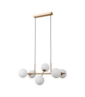 Mirellio Bar Pendant Ceiling Light Honey Brass 6xG9-1