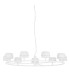 Miranda Multi Arm Pendant Ceiling Light White 3000K Warm White 9xLED-2
